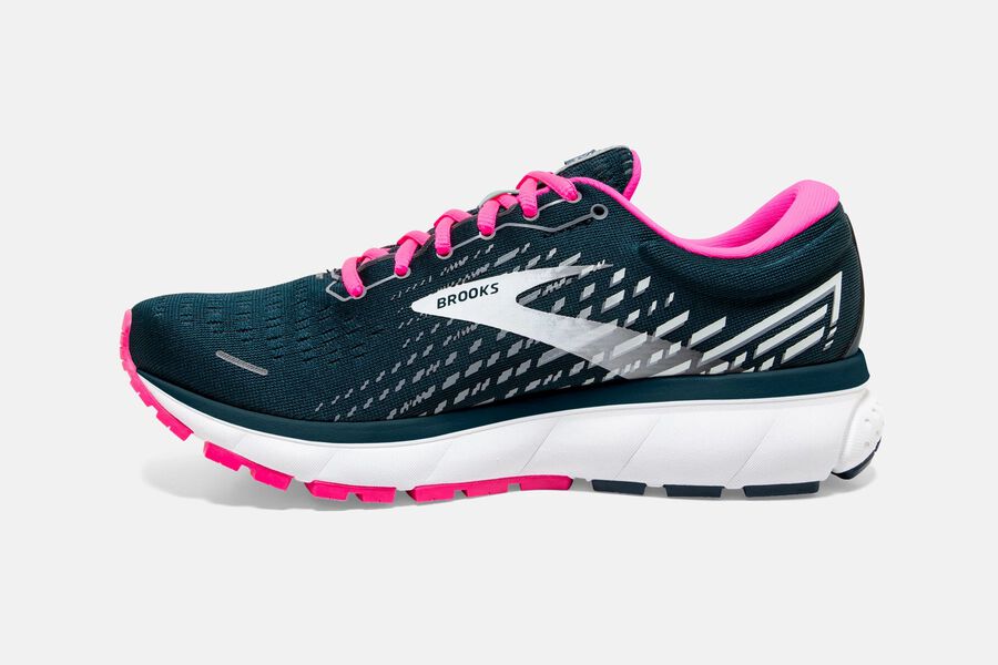 Ghost 13 Road Brooks Running Shoes NZ Womens - Navy/Pink - TQRKFN-863